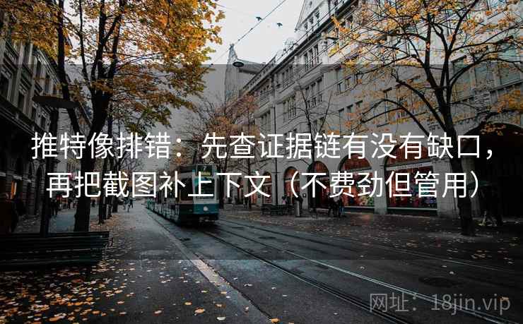 推特像排错：先查证据链有没有缺口，再把截图补上下文（不费劲但管用）