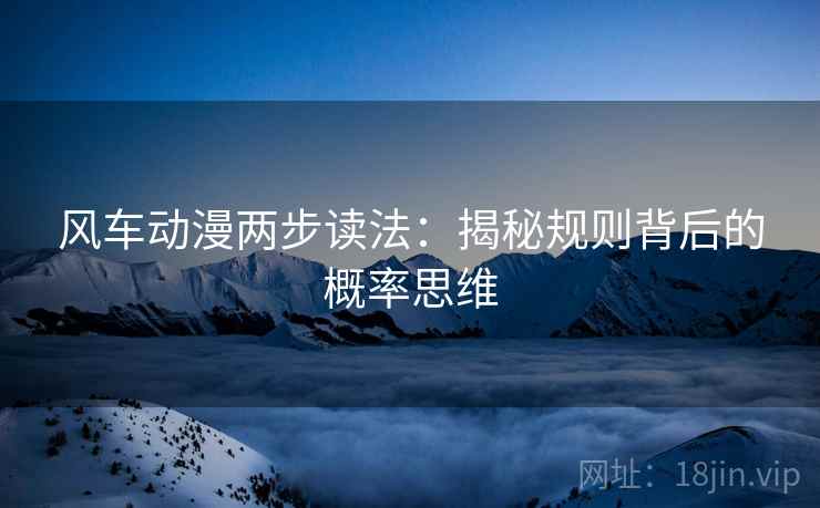 风车动漫两步读法:揭秘规则背后的概率思维
